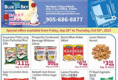 Blue Sky Supermarket (Pickering) Flyer September 29 to October 5