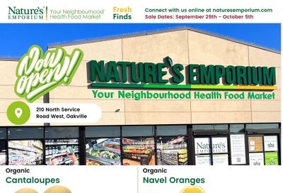 Nature's Emporium Weekly Flyer September 29 to October 5