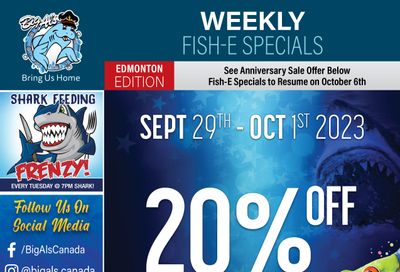 Big Al's (Edmonton) Weekly Specials September 29 to October 1