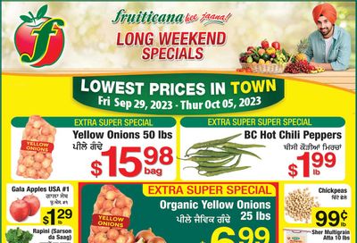 Fruiticana (Chestermere) Flyer September 29 to October 5