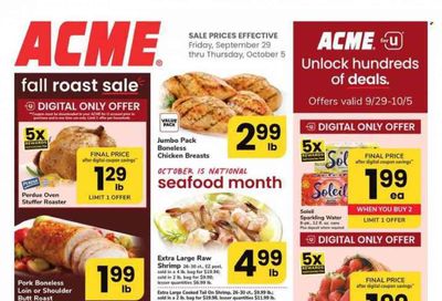 ACME (DE, NJ, NY, PA) Weekly Ad Flyer Specials September 29 to October 5, 2023