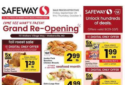 Safeway (MD) Weekly Ad Flyer Specials September 29 to October 5, 2023