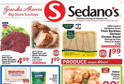 Sedano's (FL) Weekly Ad Flyer Specials September 27 to October 3, 2023