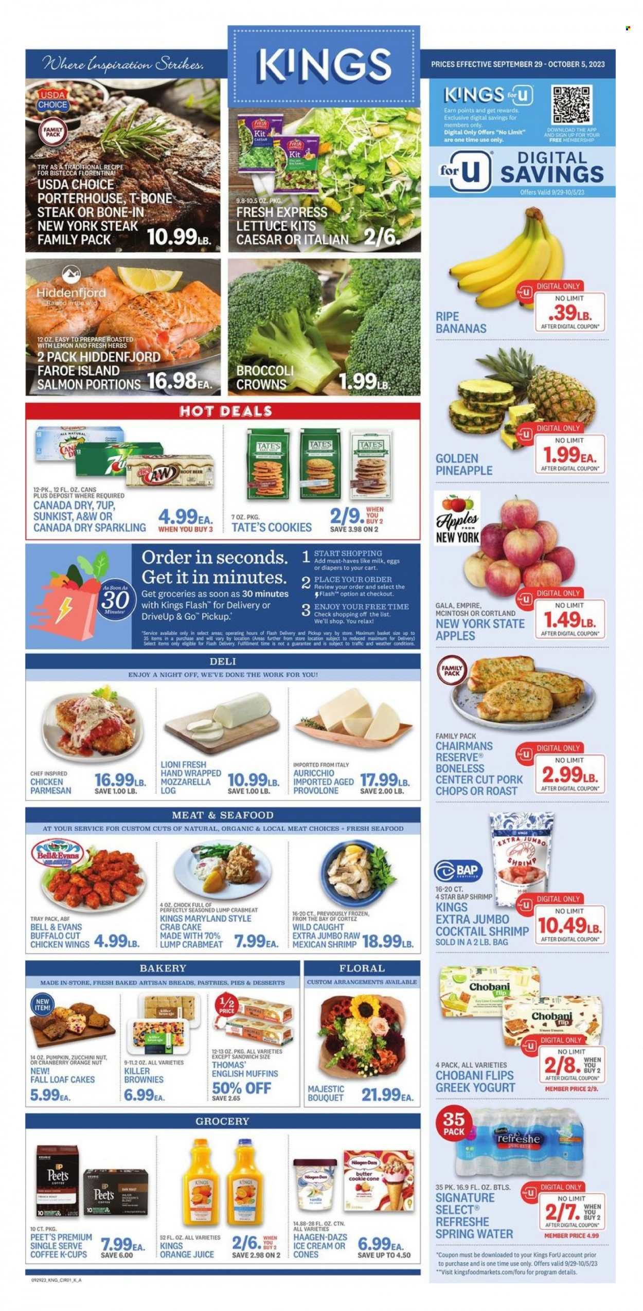 Kings Food Markets (CT, NJ, NY) Weekly Ad Flyer Specials September 29 to October 5, 2023