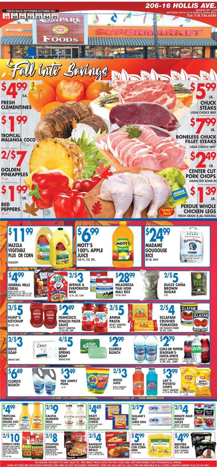 Compare Foods (NY) Weekly Ad Flyer Specials September 29 to October 5, 2023