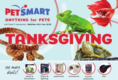 PetSmart Tanksgiving Flyer October 2 to 29