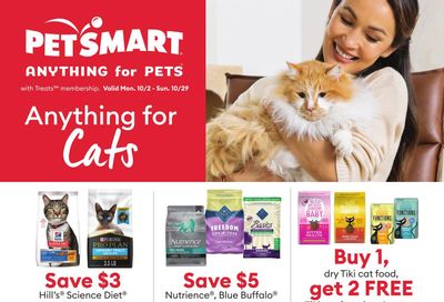 PetSmart Anything For Cats Flyer October 2 to 29