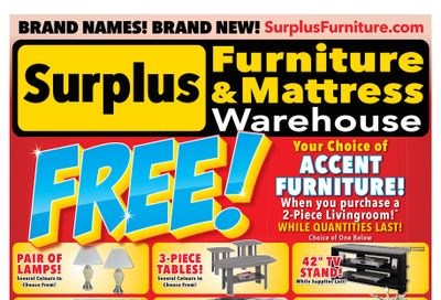 Surplus Furniture & Mattress Warehouse (Winnipeg, Brandon) Flyer October 2 to 22