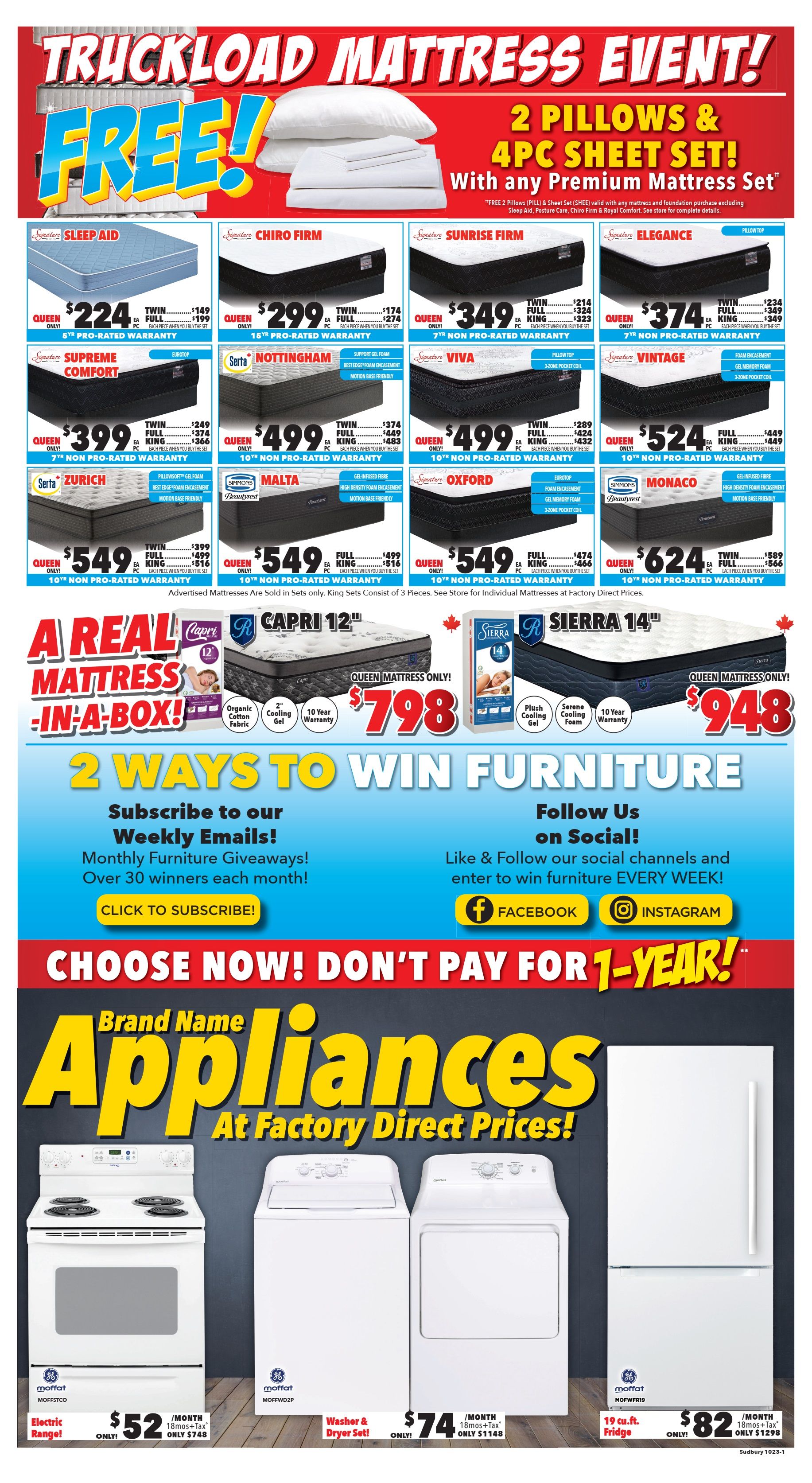 Surplus Furniture & Mattress Warehouse (Sudbury) Flyer October 2 to 22