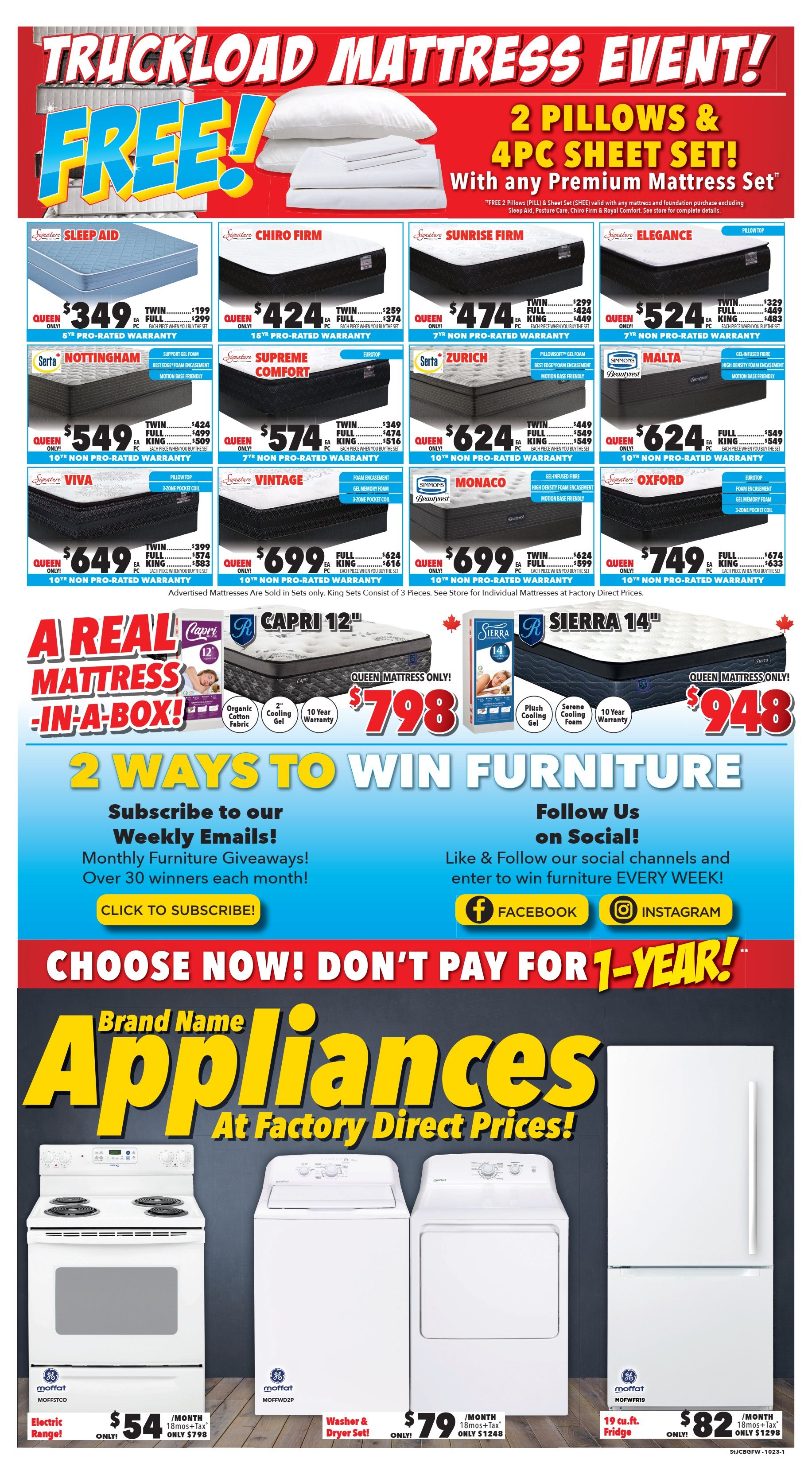 Surplus Furniture & Mattress Warehouse (St. John's, Corner Brook, Grand Falls Windsor) Flyer October 2 to 22