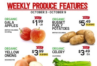 Pomme Natural Market Weekly Produce Flyer October 3 to 9