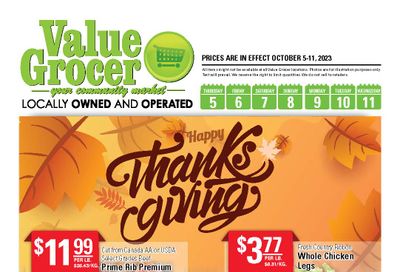 Value Grocer Flyer October 5 to 11