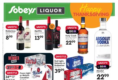 Sobeys (SK) Liquor Flyer October 5 to 11