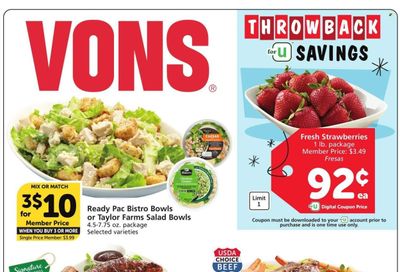 Vons (CA) Weekly Ad Flyer Specials October 4 to October 10, 2023