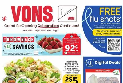 Vons (CA) Weekly Ad Flyer Specials October 4 to October 10, 2023