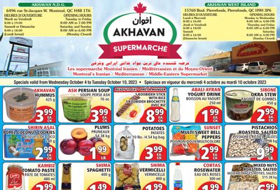 Akhavan Supermarche Flyer October 4 to 10