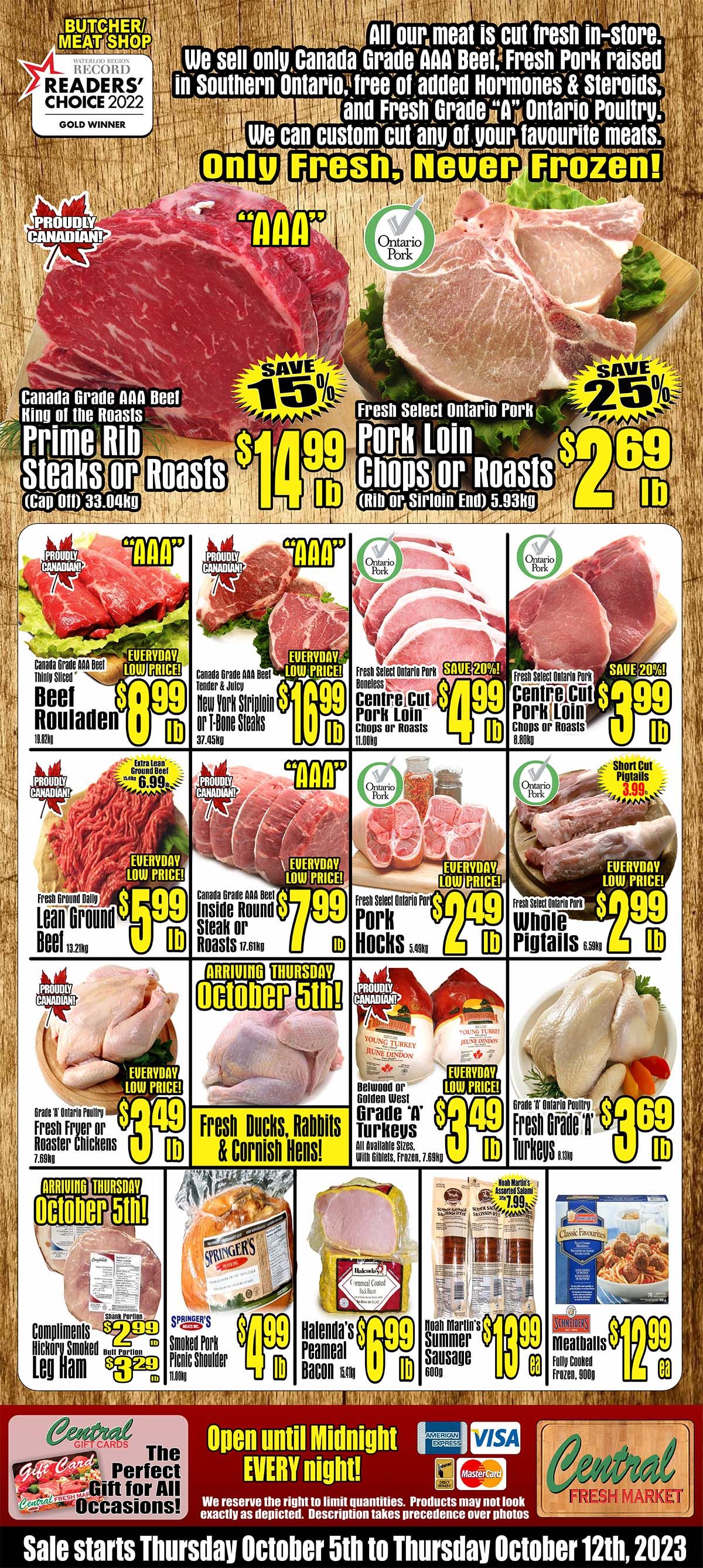 Central Fresh Market Flyer October 5 to 12