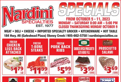 Nardini Specialties Flyer October 5 to 11