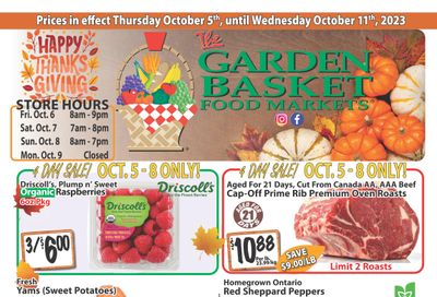 The Garden Basket Flyer October 5 to 11