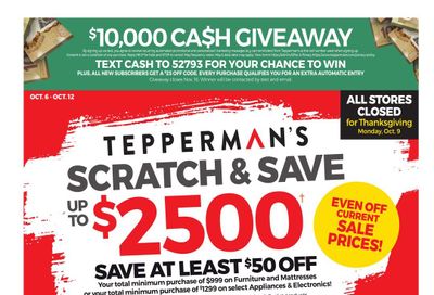 Tepperman's Flyer October 6 to 12