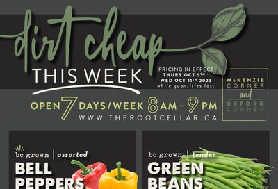 The Root Cellar Flyer October 5 to 11