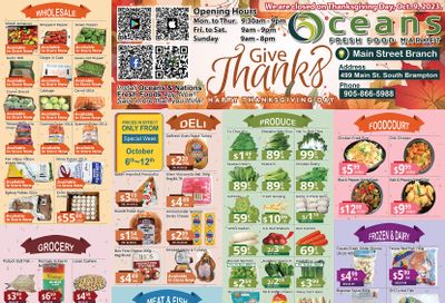 Oceans Fresh Food Market (Main St., Brampton) Flyer October 6 to 12