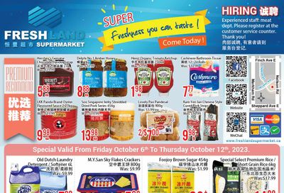 FreshLand Supermarket Flyer October 6 to 12