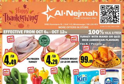 Alnejmah Fine Foods Inc. Flyer October 6 to 12