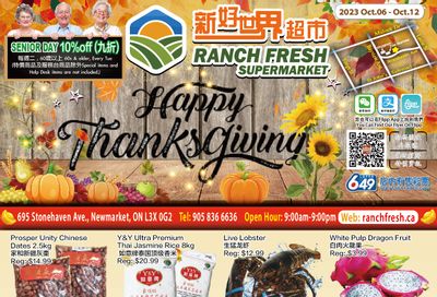 Ranch Fresh Supermarket Flyer October 6 to 12