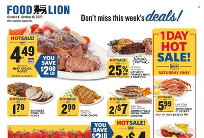 Food Lion (NC) Weekly Ad Flyer Specials October 4 to October 10, 2023