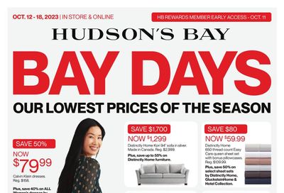 Hudson's Bay Flyer October 6 to 18