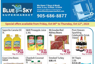 Blue Sky Supermarket (Pickering) Flyer October 6 to 12
