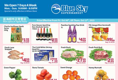 Blue Sky Supermarket (North York) Flyer October 6 to 12