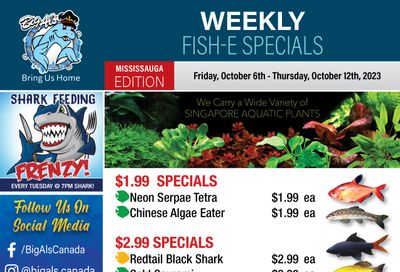 Big Al's (Mississauga) Weekly Specials October 6 to 12