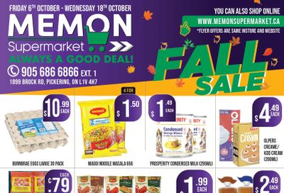 Memon Supermarket Flyer October 6 to 18