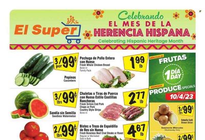 El Super (CA) Weekly Ad Flyer Specials October 4 to October 10, 2023