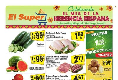 El Super (CA) Weekly Ad Flyer Specials October 4 to October 10, 2023