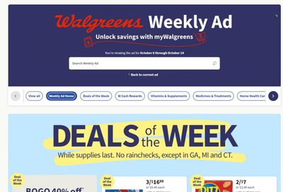 Walgreens Weekly Ad Flyer Specials October 8 to October 14, 2023