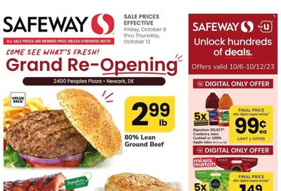 Safeway (DE) Weekly Ad Flyer Specials October 6 to October 12, 2023