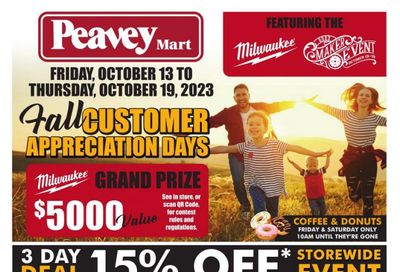 Peavey Mart Flyer October 13 to 19