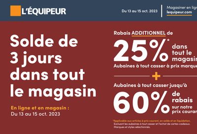 L'Équipeur Flyer October 13 to 15