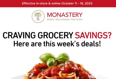Monastery Bakery Flyer October 11 to 18
