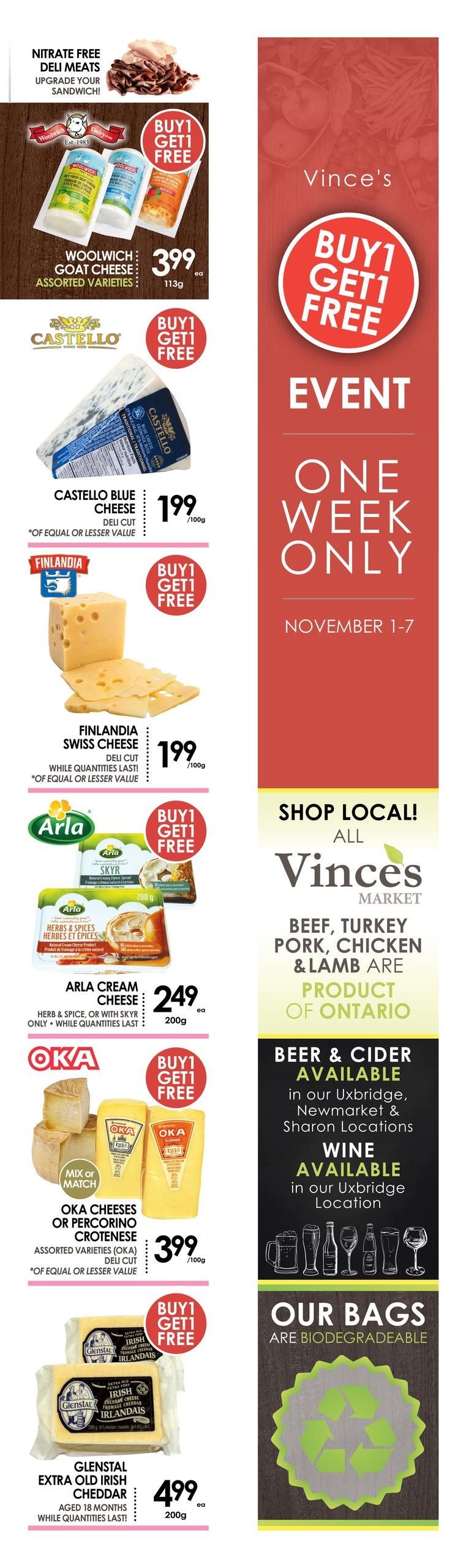 Vince's Market Flyer November 1 to 7