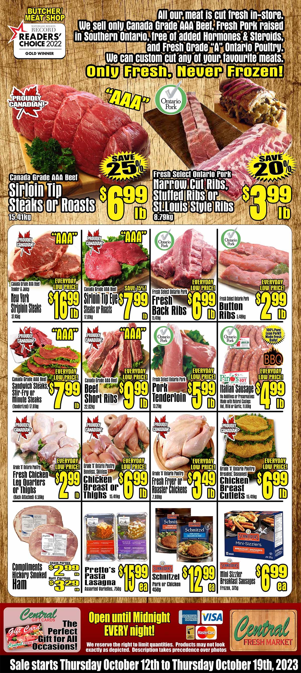 Central Fresh Market Flyer October 12 to 19