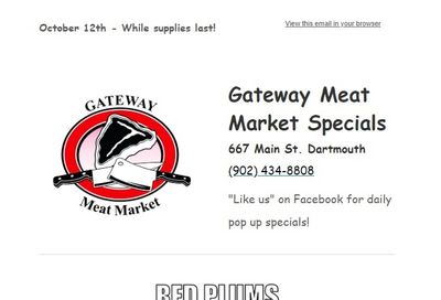 Gateway Meat Market Flyer October 12 to 18