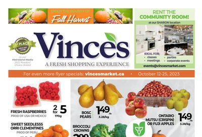 Vince's Market Flyer October 12 to 25