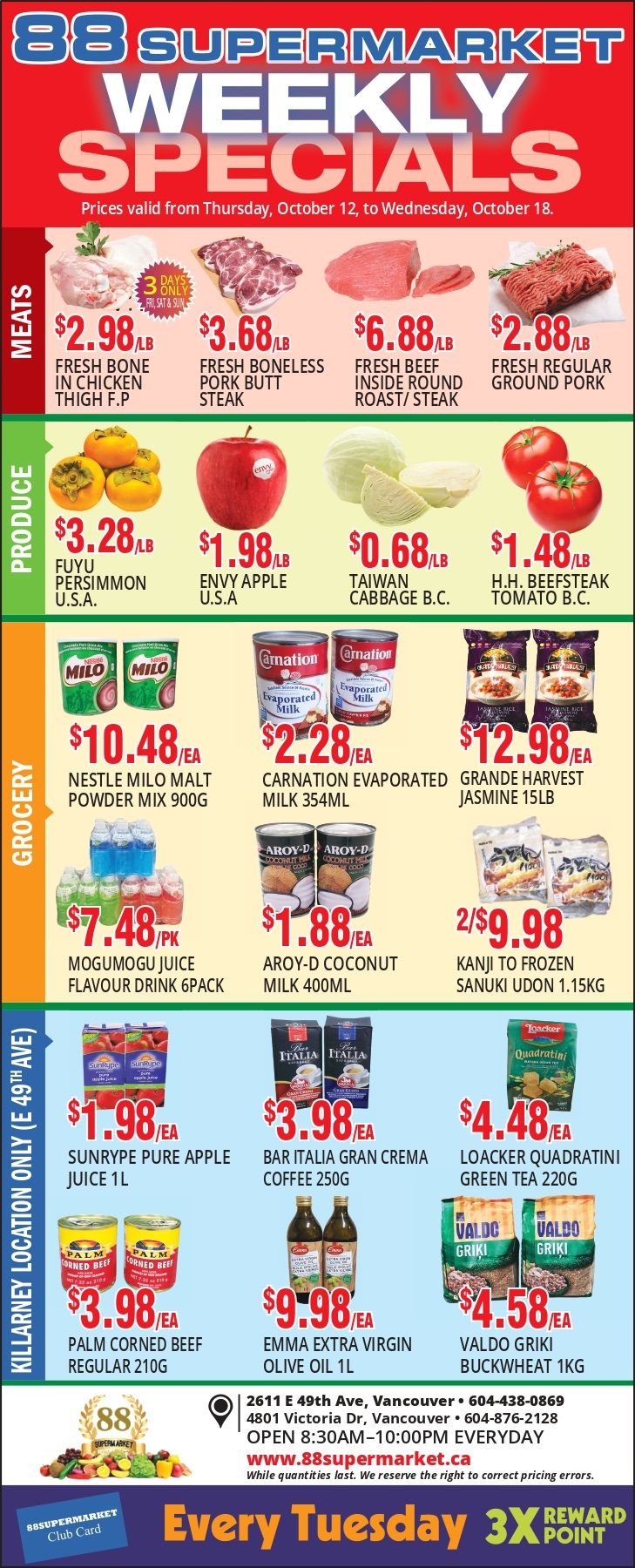 88 Supermarket Flyer October 12 to 18