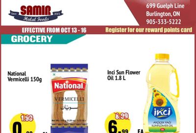 Samir Supermarket Flyer October 13 to 16