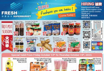 FreshLand Supermarket Flyer October 13 to 19