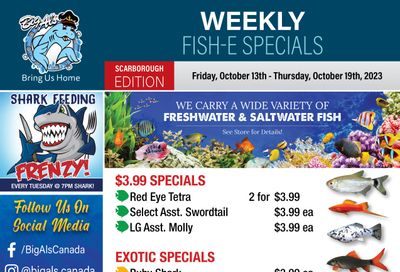 Big Al's (Scarborough) Weekly Specials October 13 to 19